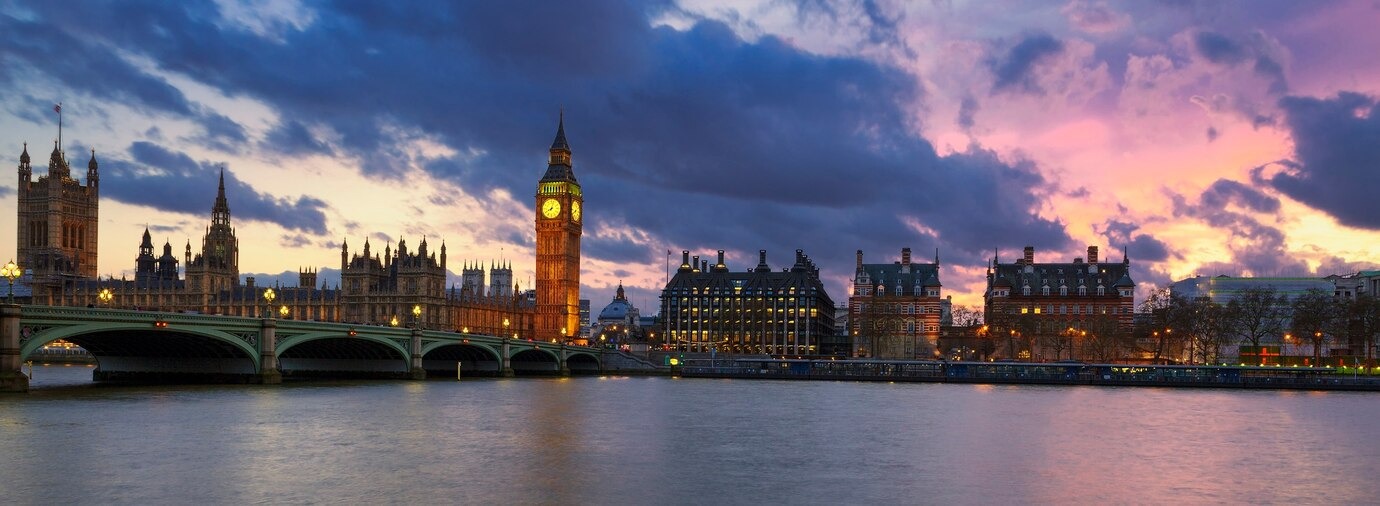 panoramic view london sunset uk - uk